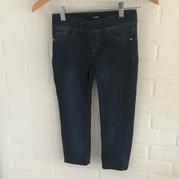 George Navy Denim Jeggings Girl Size 8 - Picture 1 of 3